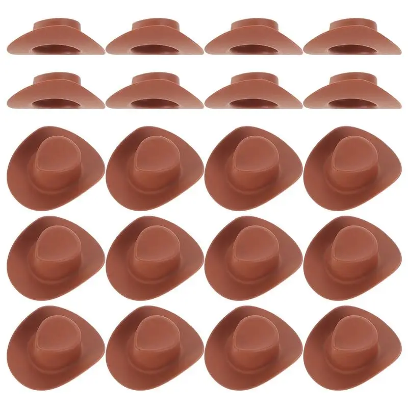 20 Pcs Mini Hat Straw Hats Miniature Small Plastic Tiny Toy Decor Accessories Mini hats Party decor Dress Up