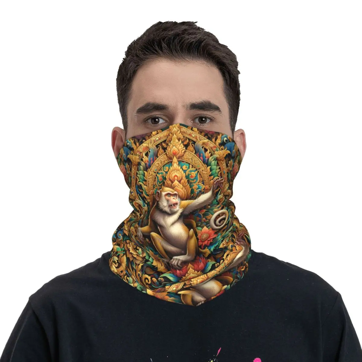 Monkey Scarf Neckerchief Neck Face Mask Polyester