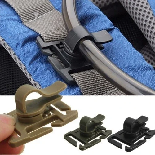 1pc Outdoor Hiking Backpack Hanger Drinking Tube Water Bladder Clip Rotatable Drinking Tube Clip Drinking Water Bag Clip