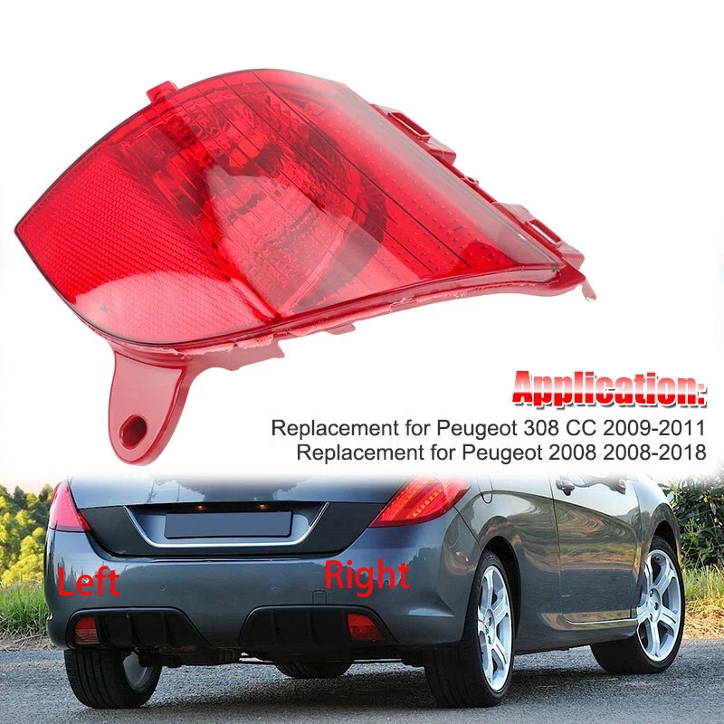 

Rear Bumper Fog Light Reflector Fog Lamp With Bulb For Citroen C3XR For Peugeot 308CC 2009 2010 2011 2012 6350GJ 6351GH