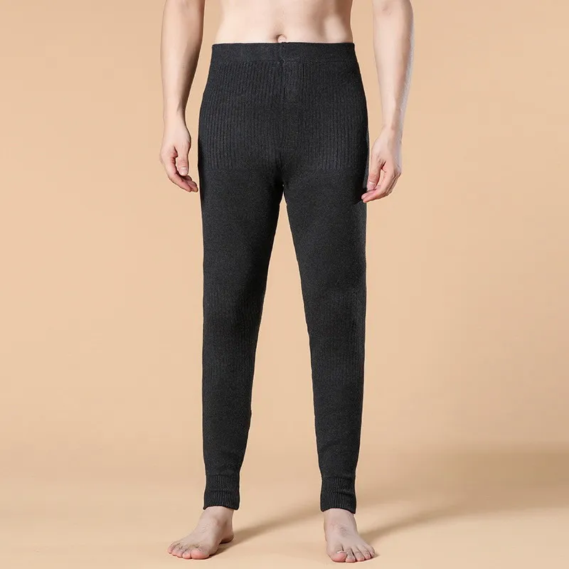 100% Cashmere Wool Thermal Pants for Men Warm Winter Cashmere People Slim Fit Knitted Bottom Warm for Women Legging view 3