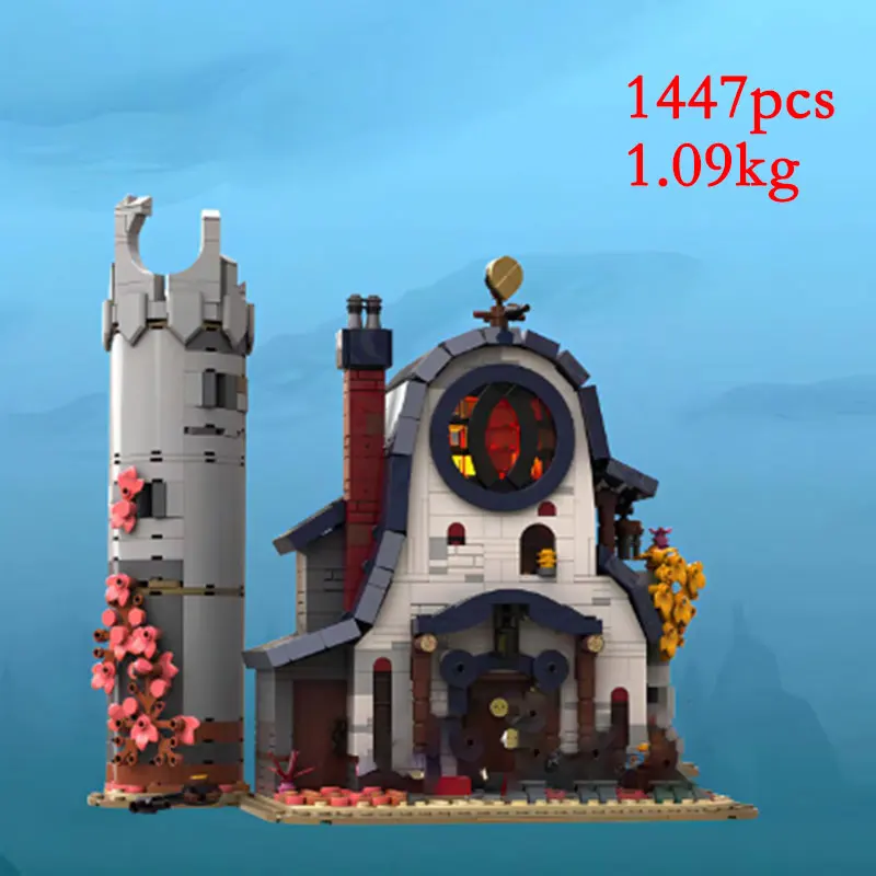 

Пятно MOC- 168505 Мелкие частицы, собранные строительные блоки, строительная серия, дом совы, головоломка, модель игрушки, орнамент