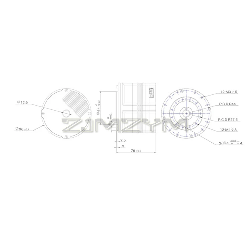 RMD-X8-120 EtherCAT Robot Joint Motor Brushless DC Motor 120N.m Large Torque Robot Joint Module Large Hollow Servo Motor 48V