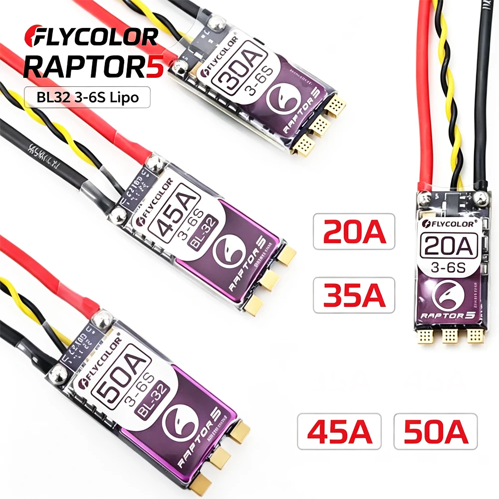 Drone Racing Motor - Flycolor Raptor5 BL32 ESC 20‑50A 3‑6S