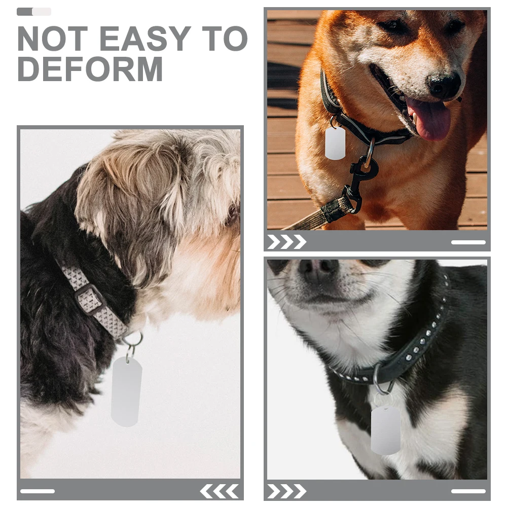 

25 Pcs Aluminum Label Dog Tag for Small Dogs Cat Id Necklace Aluminium Pet Tags