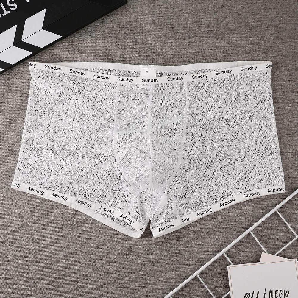 

Comfortable Nightwear White Low Waist Boxer Boxer Breathable Briefs High Stretch Fabric Lightweight Underpants