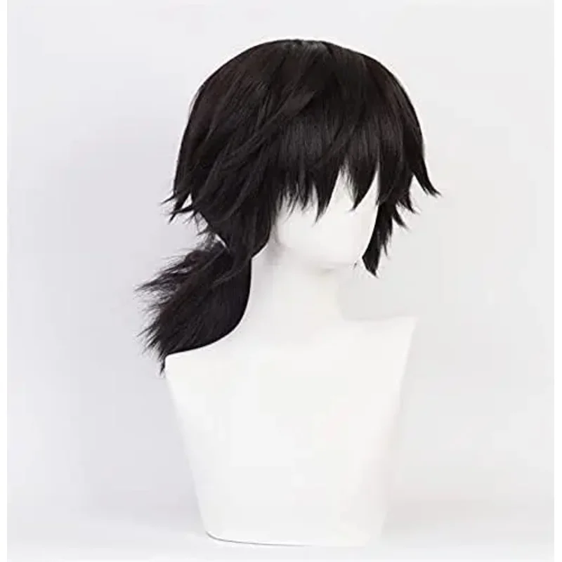 Anime Demon  Slayer Kimetsu No Yaiba Tomioka Giyuu Cosplay Wig Men Women Heat Resistant Synthetic Hair Wigs Halloween