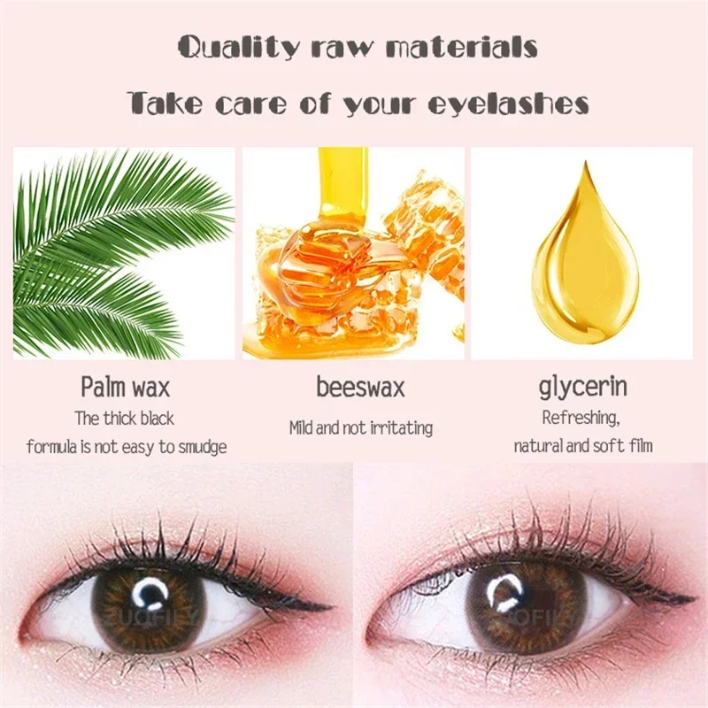 1 Pcs Brush Head Mascara Slim and Thick Curling Anti-sweat Non-smudge Curling Mascara Comestics Curling Mascara Ultra-fine Small