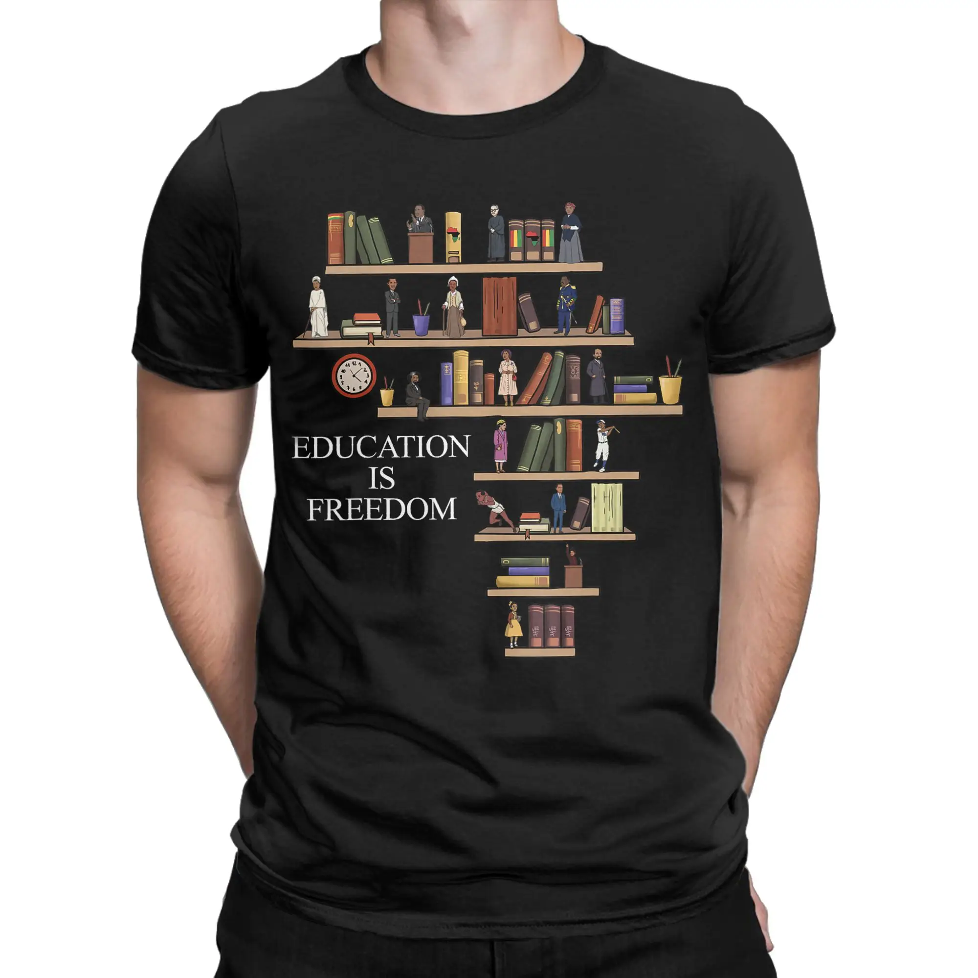 Black History Month Black Leaders African American Pride T-Shirt 100 Cotton T-Shirt For Mens Summer T-Shirts Wholesale Tops