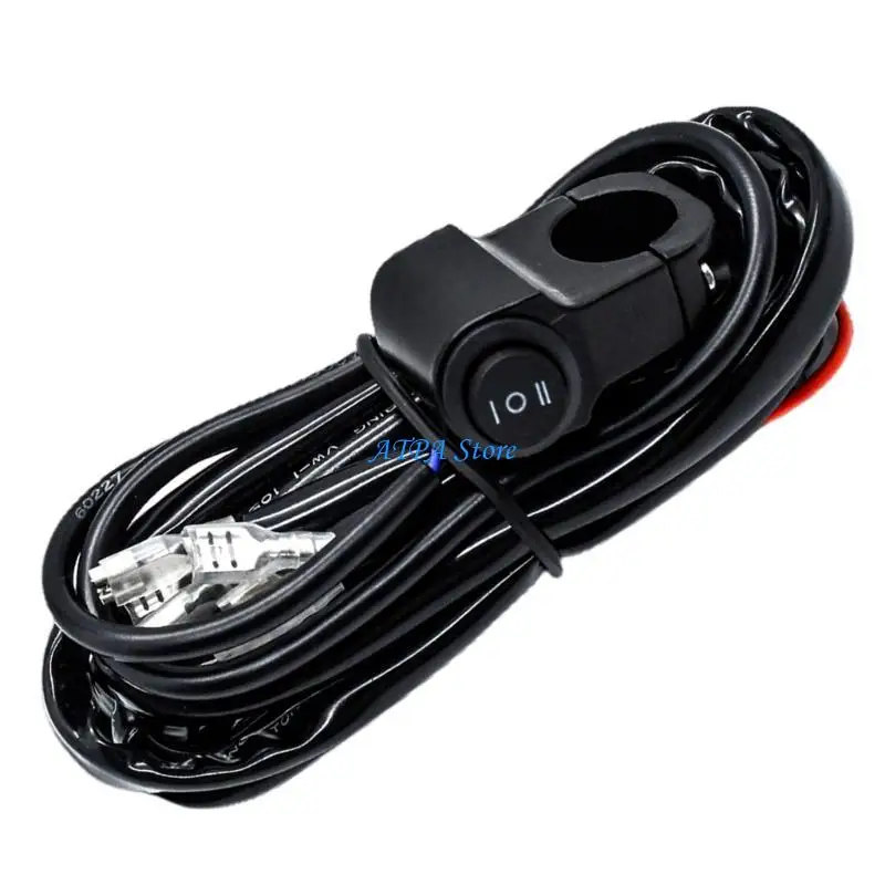 

U13C ATV Motorcycle Cable Wire Harness Switch to Two Connection Headlamp On-Off 16AWG Compatible For Car Truck