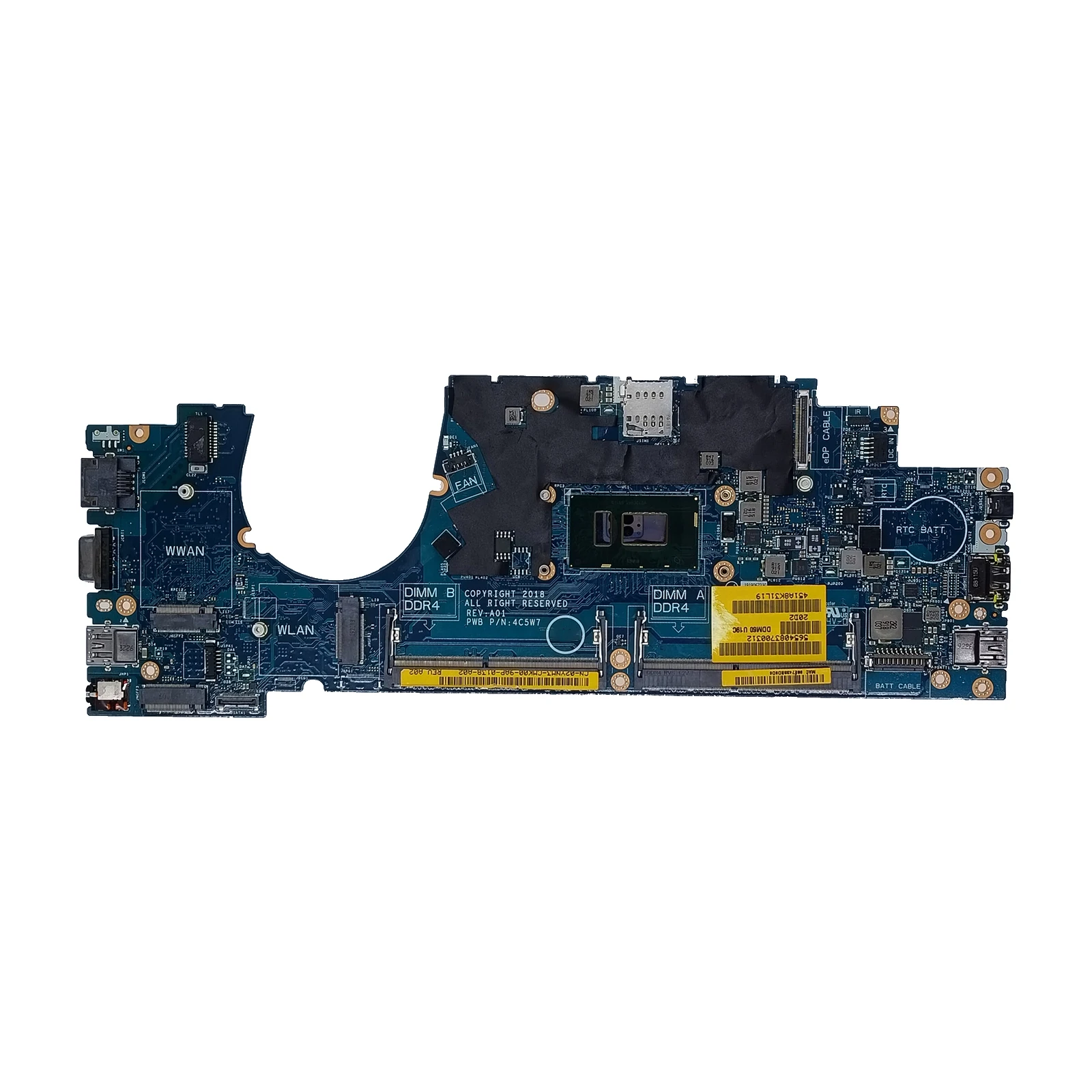 LA-F391P For Dell Latitude 5290 Laptop Motherboard i3/i5/i7 7/8th Gens CPU Mainboard