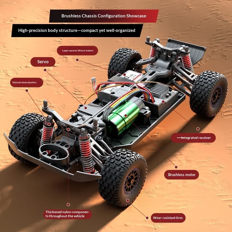 HB-RD1201 1/12 4WD High Speed Brushless RC Short Course Truck Off-Road Hobby Model for Adults and Kids Multiplayer Group Play