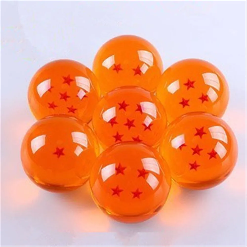7PCS/LOT Esferas Del Dragon 4.5CM Dragon Ball Crystal Balls Brinquedos Anime Figuarts PVC Action Figure Model Toys Kids Gift