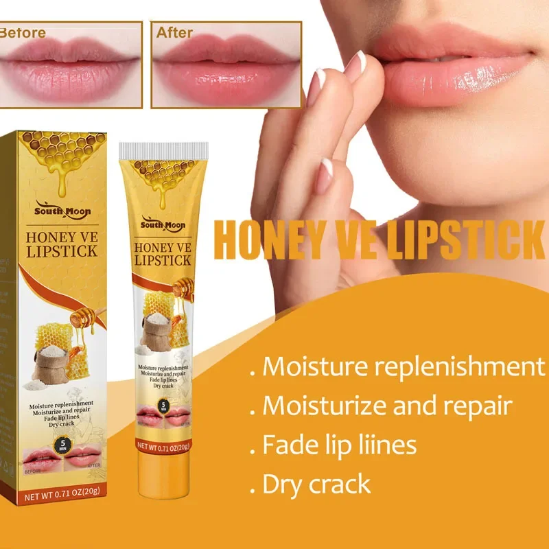 Honig Lippenstift lang anhaltende Hydratation feuchtigkeit spendende Reparatur Basen Lippen balsam Anti-Rissbildung trocken reduzieren Lippen linien Peeling Lippen pflege