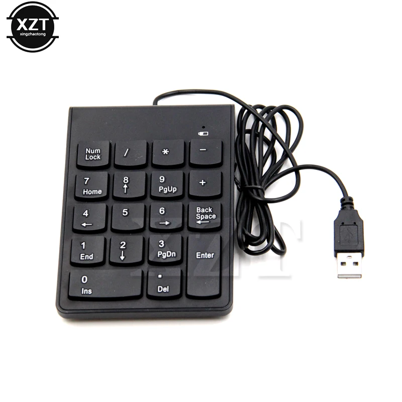 Universal Mini USB Wired Keyboard Portable 18 Keys Numeric Keyboard for Laptop Desktop PC Computer Numpad