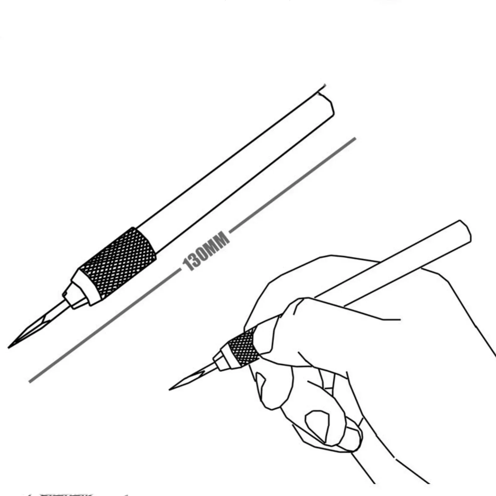 MSWZ MS073 Tungsten Steel Triangular Engraving Knife Plastic Model Building Tools for Military Model Hobby DIY Tools