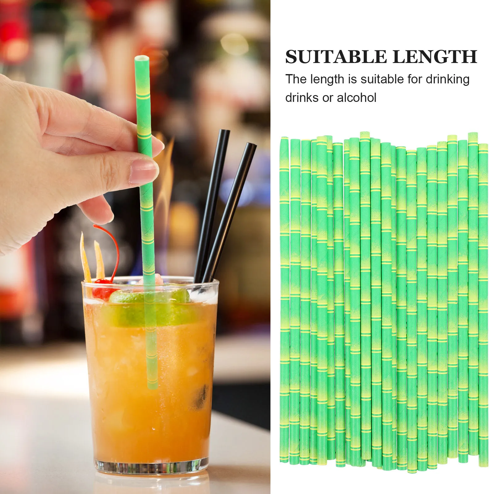 

150Pcs Party Drinking Paper Straws Disposable Smooth Surface Printed Straws for Birthday Party Supplies