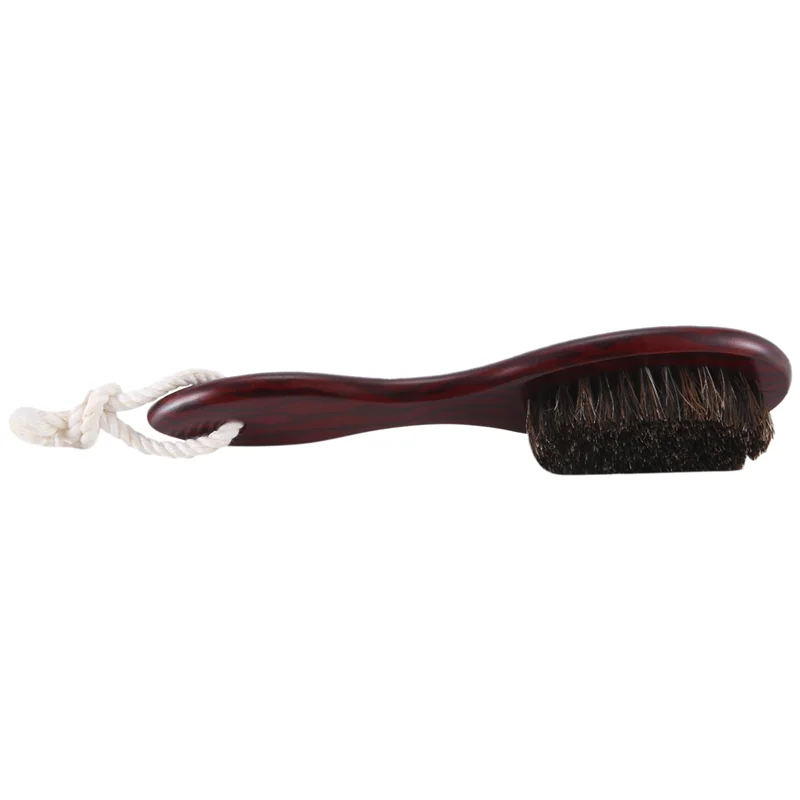 -HOPE Horse Hair Wave Hair Beard Brush Hair Comb Wooden Handle Large Curved Comb Men Natural Hair Combs Hair Styling Tools