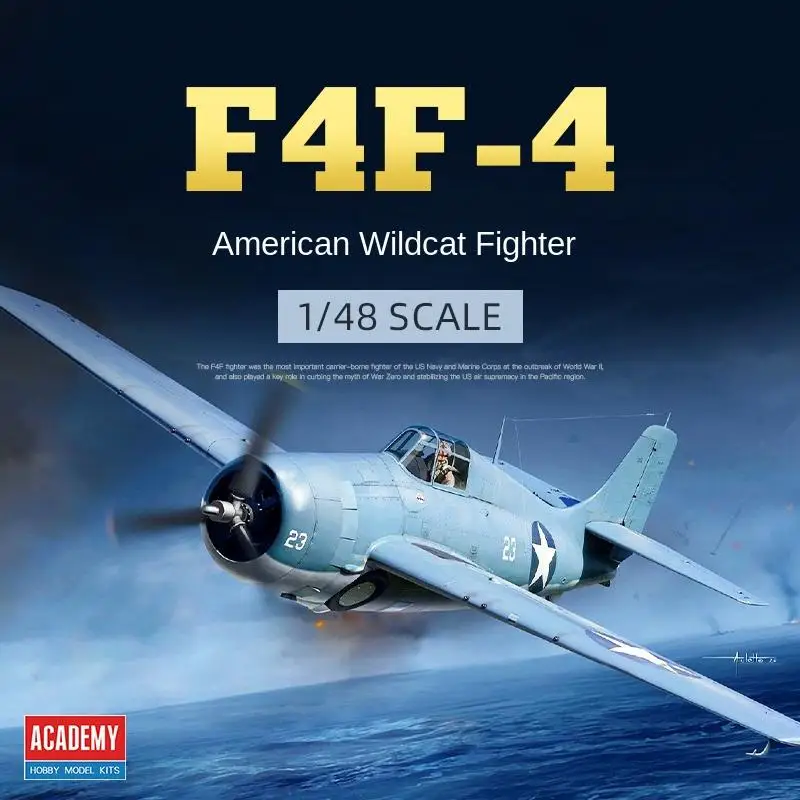 Academy AC12355 1/48 Scale F4F-4 Wild Cat  Battle Of Midway Model Kit