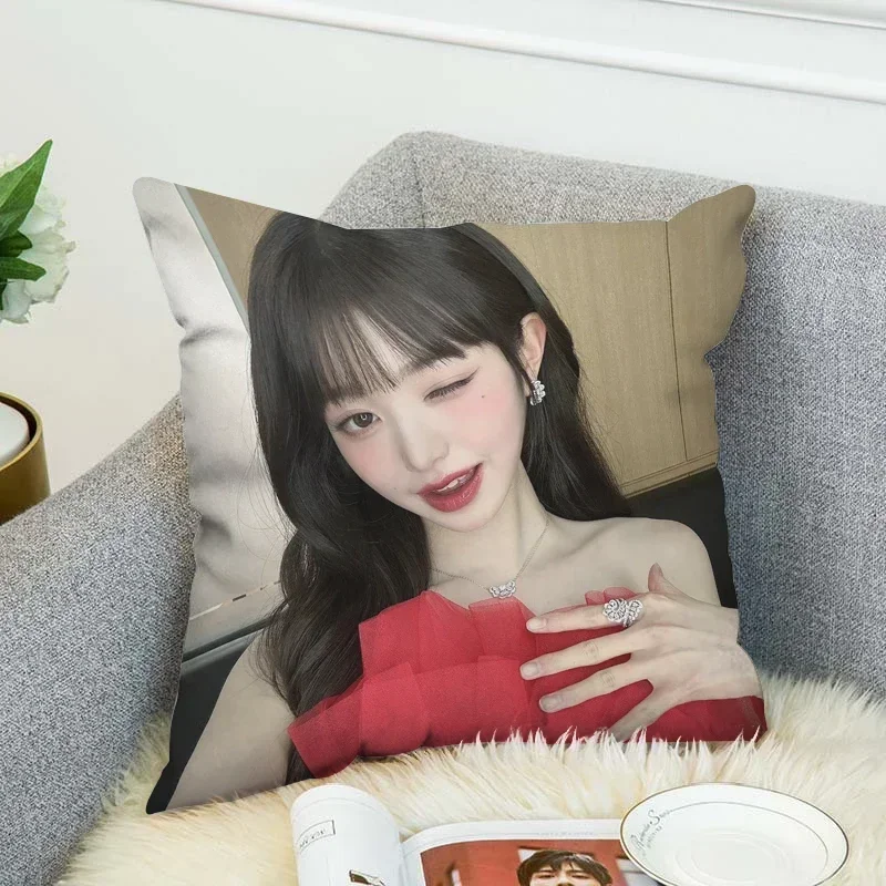 Pillow Cases Jang WonYoung Decorative Pillows Covers Sofa Cushions Pillowcases Fall Decor Cushion Cover 45*45 Pillowcase