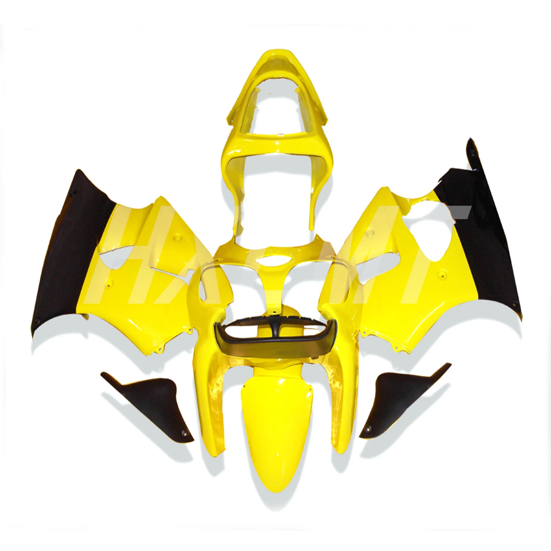 

Motorcycle Fairing Kit For KAWASAKI ZX6R 636 Yellow Black 2000 2001 2002 Ninja ZX 6R 636 00 01 02 fairings Kit 2000-2002