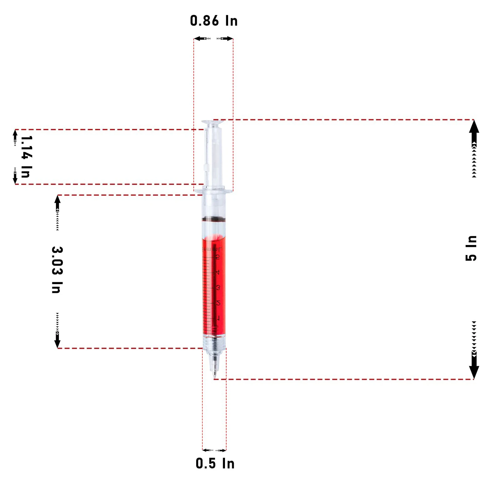 Imagem -04 - Injeção Vermelha tipo Ball Point Pen Canetas de Seringa de Cor Líquida Médico e Enfermeira Presente 12 Pcs Novo