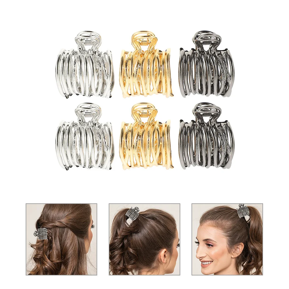 

6Pcs Hair Claw Clips for Women Zinc Alloy Small Claw Clips for Everyday Party Birthday Hair Accessories Ponytail Clip
