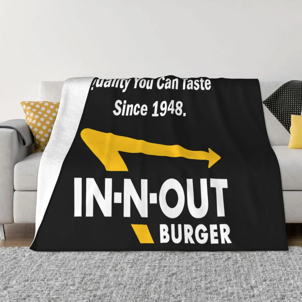 In N Out Burger Double Double Hamburger 2 Home Knee Blanket Quilt For Bed Thin Wadding Blanket Throw Blanket