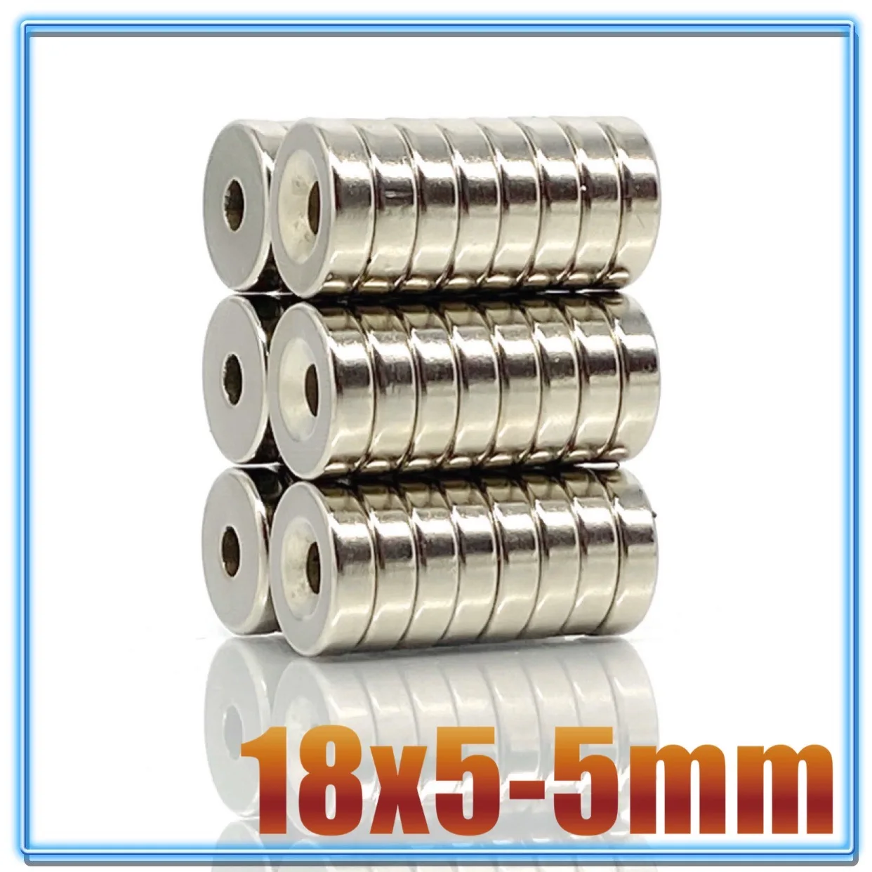 2~100PCS 18x5-5 mm Disc Rare Earth Neodymium Magnets 18*5 mm Hole 5mm Countersunk Powerful Magnetic 18x5-5mm Round Magnet 18*5-5