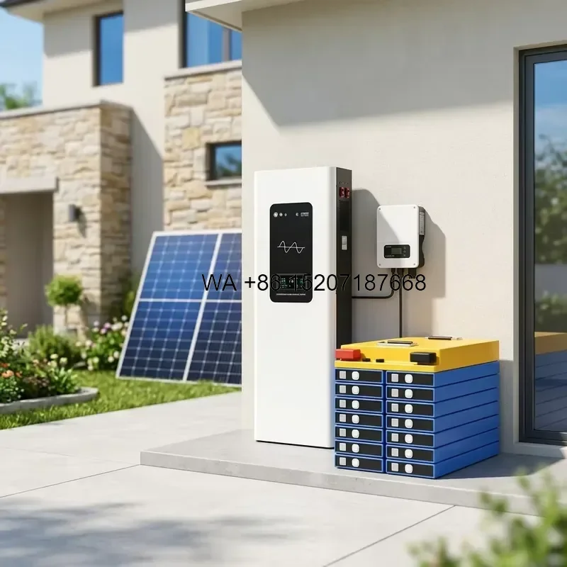 Wmwmnu 2kW Grid Solar Energy Storage System Monocrystalline Silicon Complete PV Kit for Home Villa Backup Power Supply Full