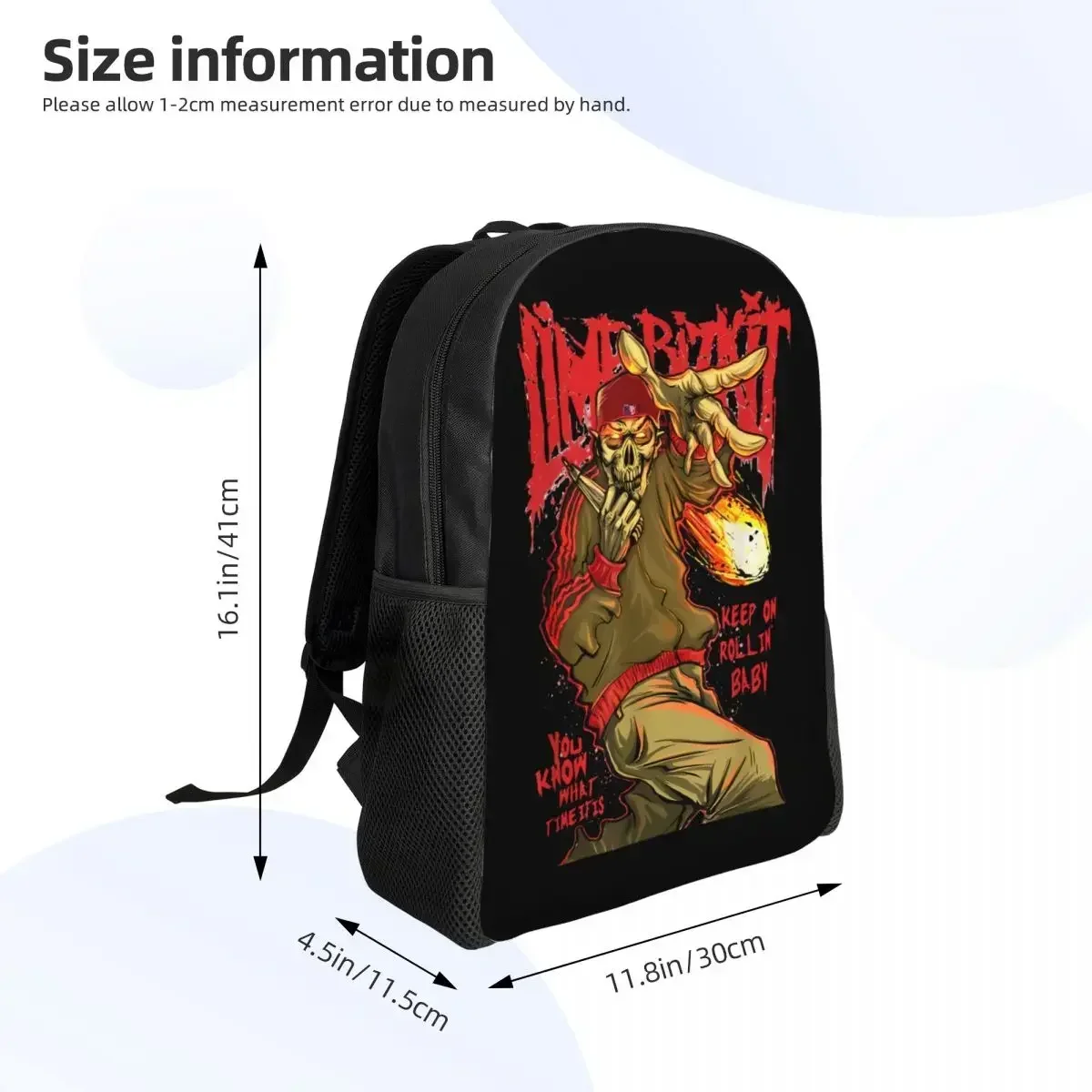 Custom Fire Bizkits Rap Rock Limp Laptop Backpack Women Men Casual Bookbag for School College Student Bags