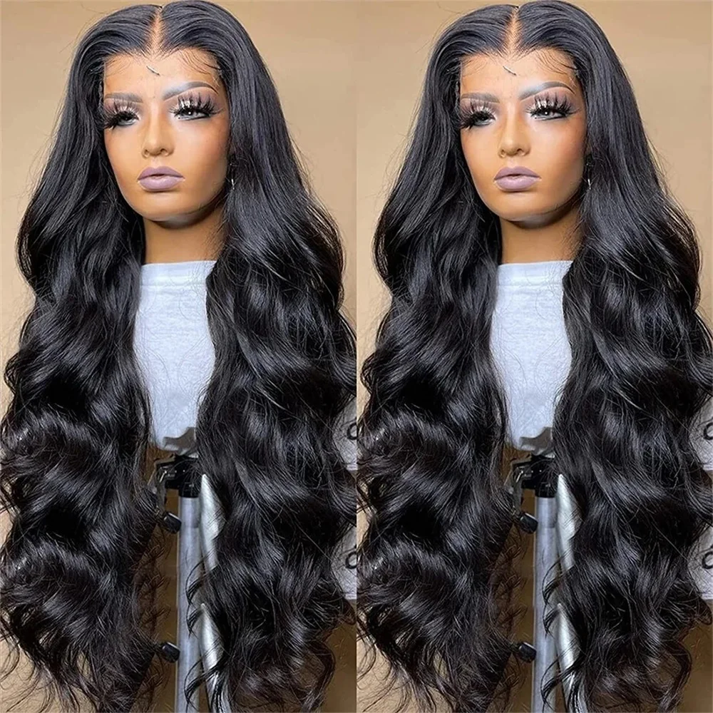 HD Transparent 13x4 13x6 Lace Front Human Hair Wigs Body Wave Pre Plucked Brazilian Body Wave 4X4 Lace Closure Wigs For Women