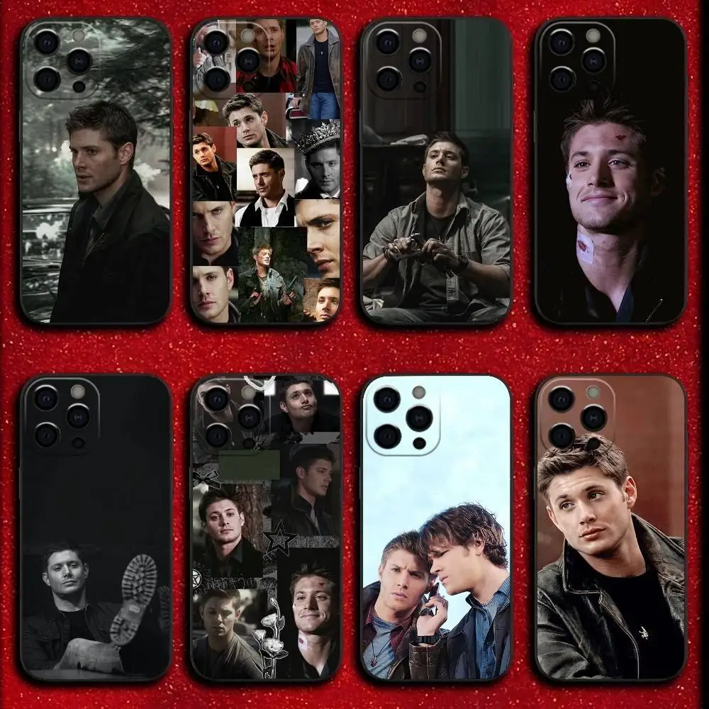 Custodia per telefono D-Dean TV Winchester per iPhone 17,16,15,14,13,12,11,Pro,Max,Plus,E,SE4,Air,Mini Cover nera