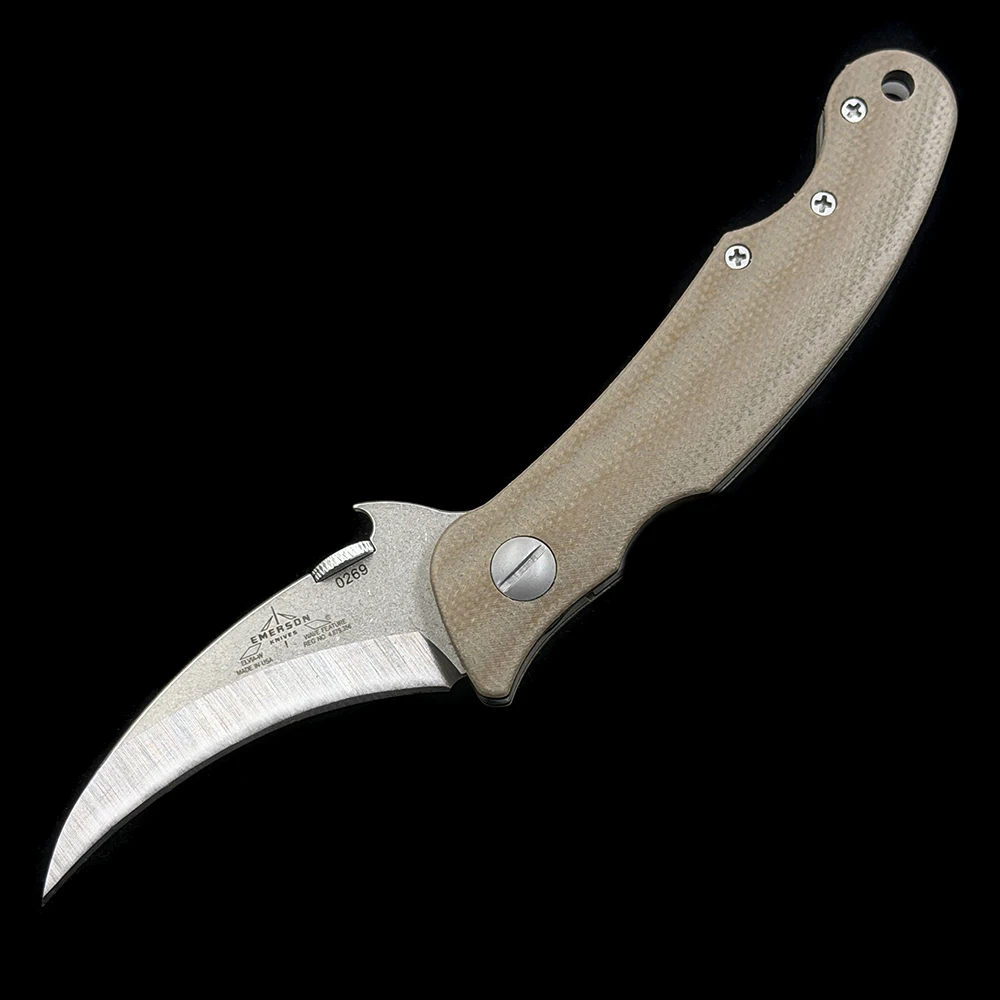 

Нож-коготь OK-Emerson Micarta Elvia для активного отдыха, кемпинга, охоты, карманный EDC-инструмент