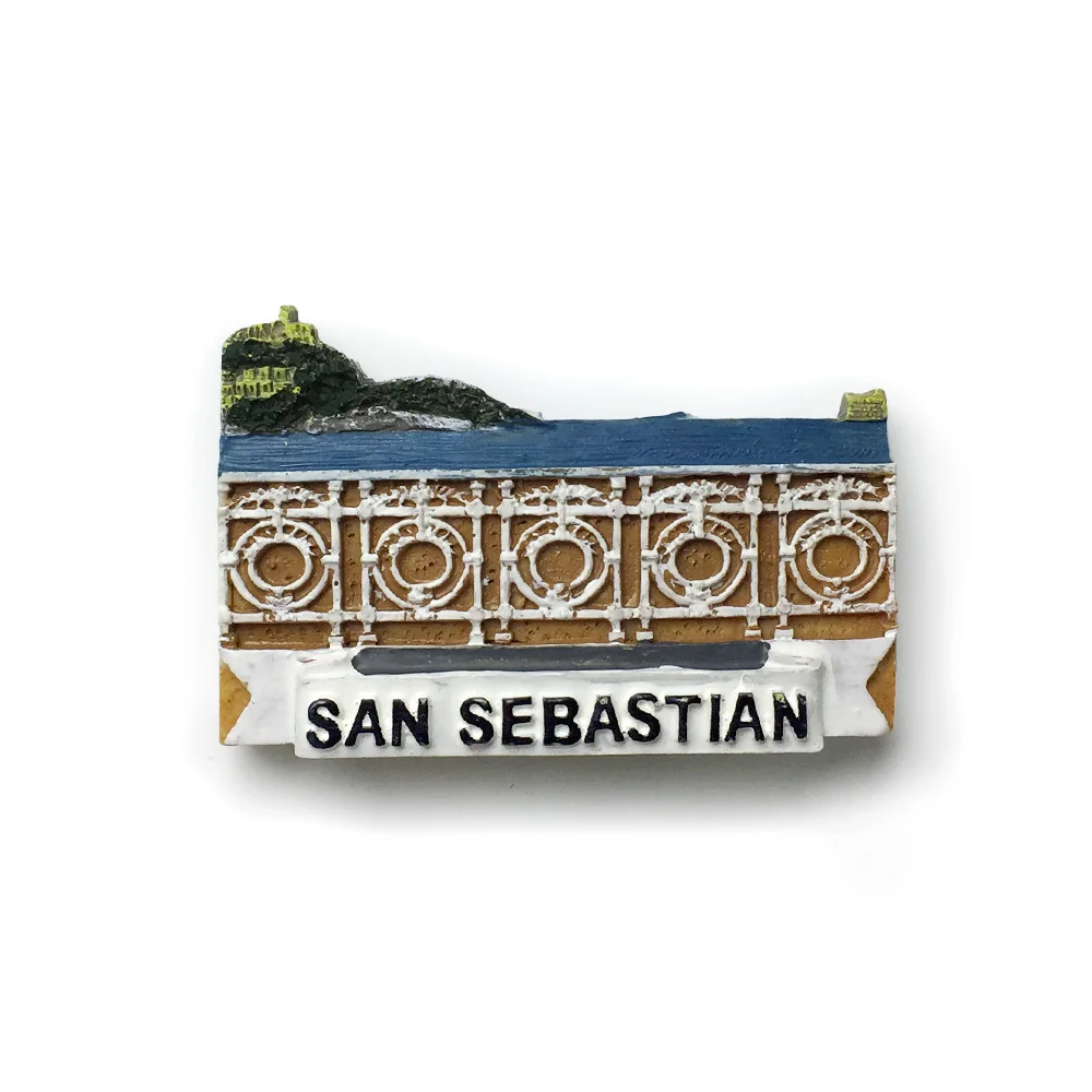 

San Sebastian 3D Resin Fridge Magnet - Spain Cultural Heritage, Historic Building Model, Unique Home Decor