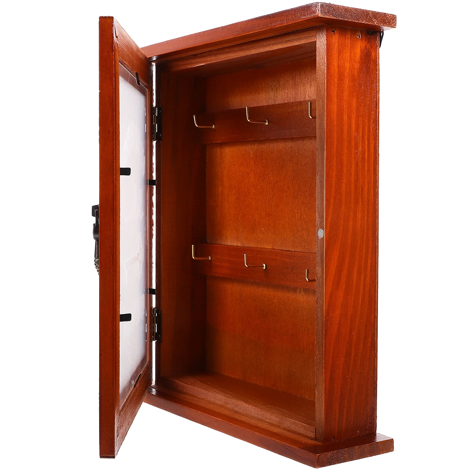 

Retro Wall Mount Keys Organizer Acrylic Wood Key Holder Box Home Storage Large Capacity Solution Rack