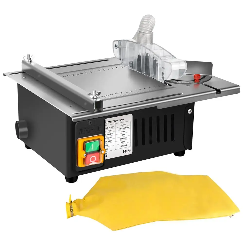 Electric Table Saw 5000RPM Cutting Speed 1600W Power 98% Dust Collection Portable Design