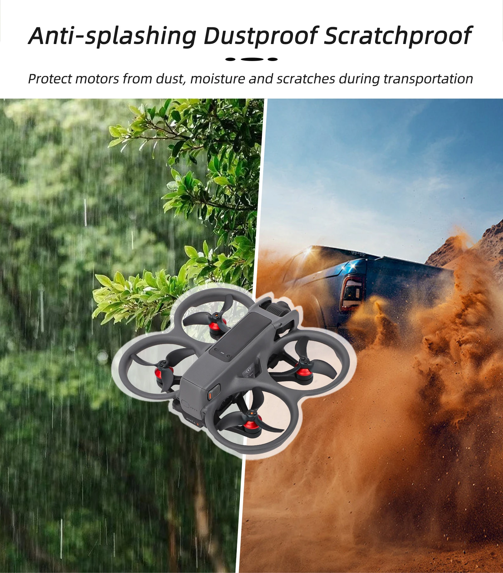 Sunnylife Aluminium Alloy Motor Dust Protective Cover For DJI Avata 2 Drone Engine MotorScratch Moistureproof Mount  Accessory