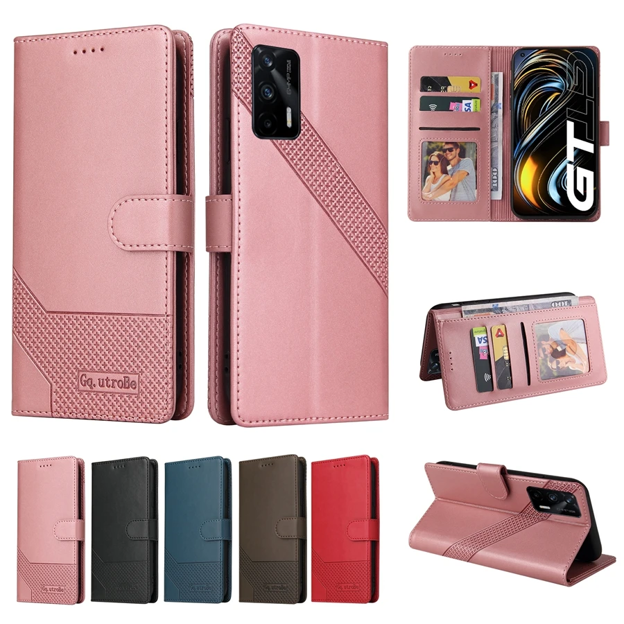 Wallet Anti-drop Leather Case For OPPO Realme GT C21 C15 C11 8 V13 X7 Pro Find X3 Pro A52 A53 A72 A74 A92S A93 A94 F17/F19 Pro