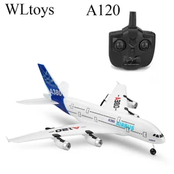 Top WLtoys Airbus A380 zabawki samoloty pneumatyczny 2.4G 3Ch RC samolot puszczania samolotów Outdoor latające zabawki Drone A120-A380 zdalnie sterowany samochód zabawki samoloty dla dorosłych