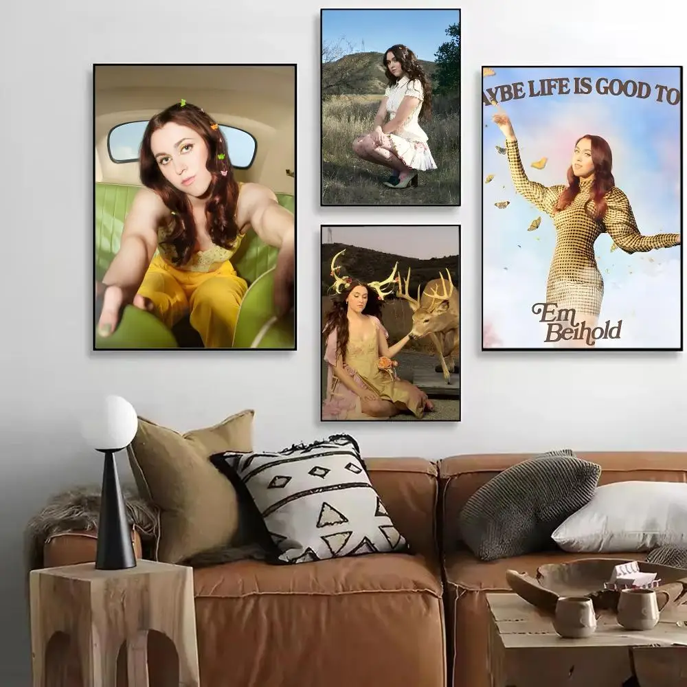 Pop Singer Em B-Beihold Poster Art HD Art Sticky Wall Waterproof Home Living Room Bar Decoration