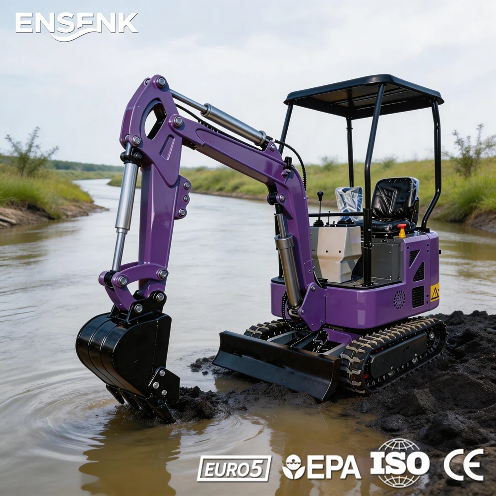 

13.5HP 1.7Ton Mini Excavator Excavators Construction Equipment For Agricultural Bagger 1.7T Thumb Clamp