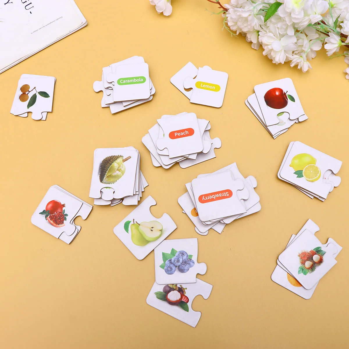 1 pädagogisches Baby-Puzzle für Kinder, Kindergarten-Lehrspiel, passendes Puzzlespiel, verschiedene Farben, kognitiv