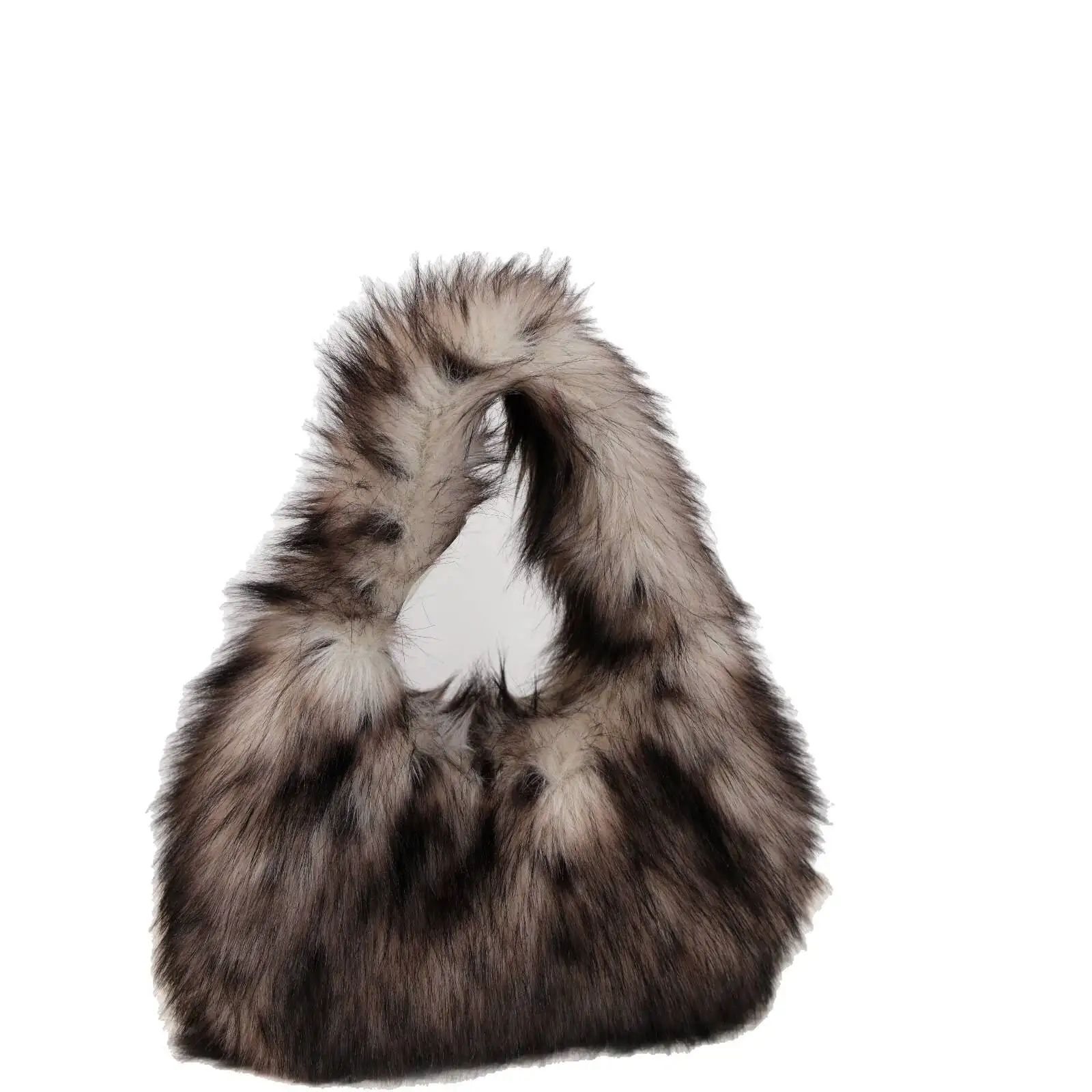 Picture 6: Autumn and Winter Leopard Print Plush Armpit Bag, Spicy Girl Style Handbag, Leopard Print Bag