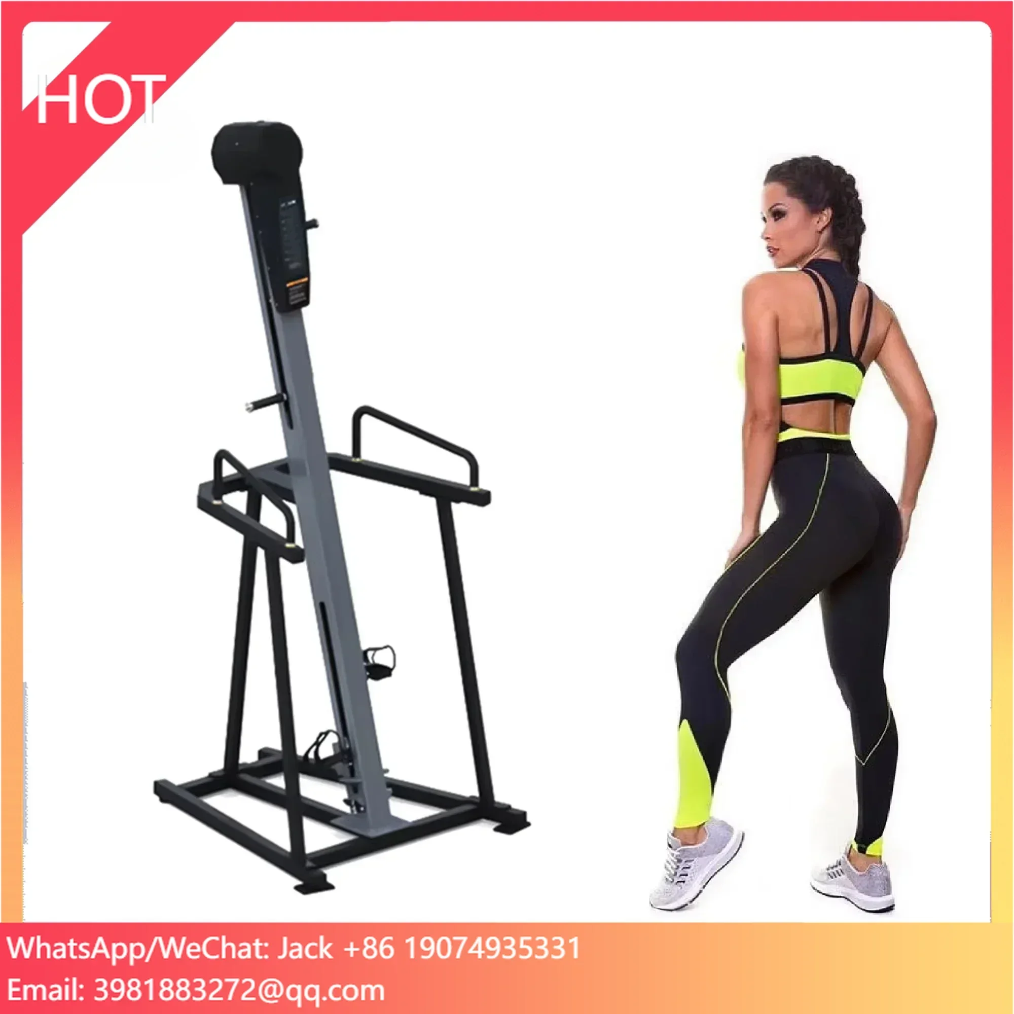 Firstfit-C07 Fitness Exercise Stair Stepper Machine Combines Cardio & Strength Training Electric Vertical Climber