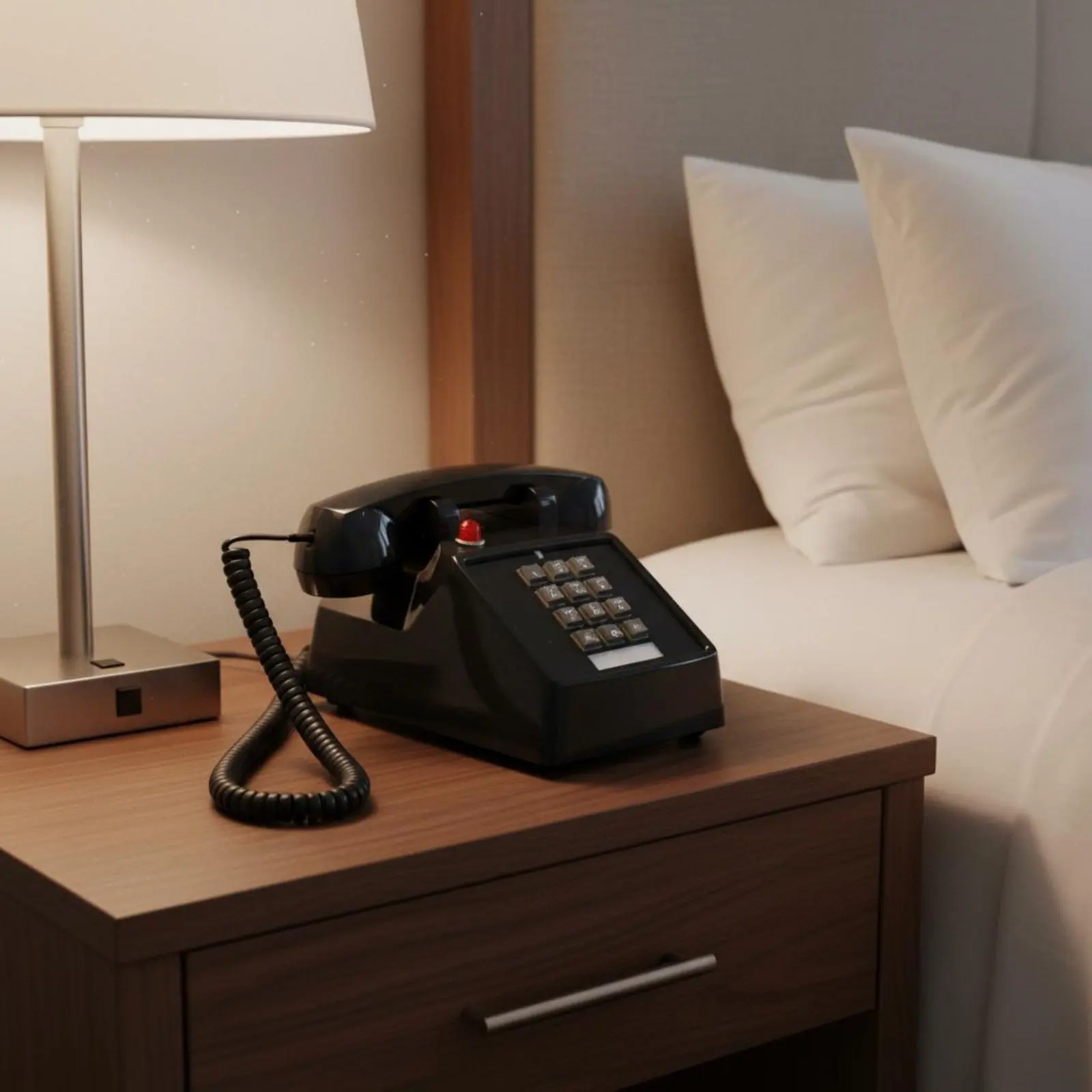 

Retro Push-Button Telephone Mechanical Metal Sound Alert Vintage Aesthetic Corded Phone Phone Timeless Desktop Telephone