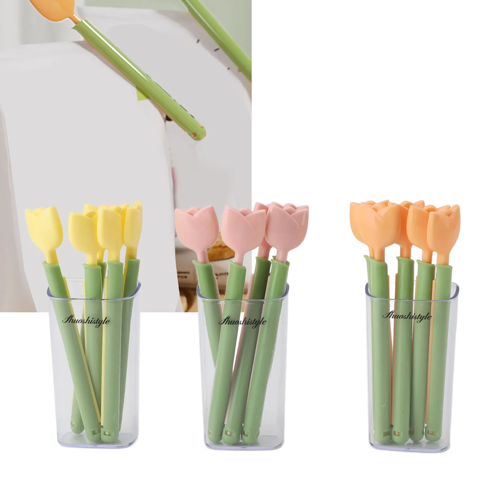 5 Stück Tulpenförmige Lebensmittelbeutel-Clip zum Würzen, feuchtigkeitsbeständig und staubdicht, Dichtungsclip, feuchtigkeitsbeständig und frischhaltende Snack-Clip