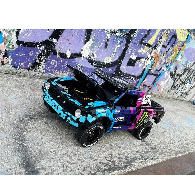 KEJI MOC-113606 호환 가능한 힐 클라이밍 머슬 트럭 2477 부품 트로피 트럭 모델 빌딩 블록 어린이 소년 장난감 생일 선물