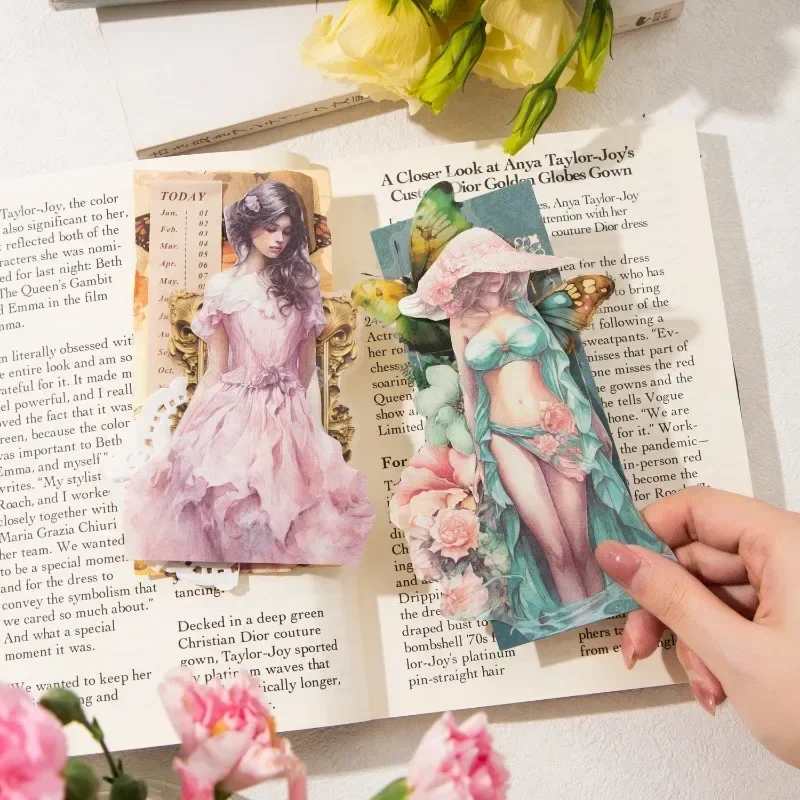 30pcs חומר ספר ארבע עונות פרח בסיס קישוט קפיץ ספר יד diy booking 140*100 מ 