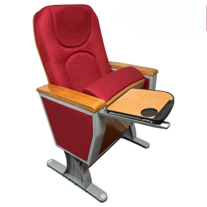 Solid Wood Auditorium Chair Lecture Hall Seat Aluminum Alloy Foldable Tablet Stainless Steel Row Chair Factory Direct